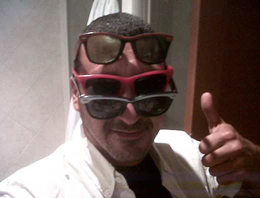 Emanuele from Rome (Italy) with 3 pairs of Ray Ban Wayfarer Emanuele from Rome (Italy) with 3 pairs of Ray Ban Wayfarer
