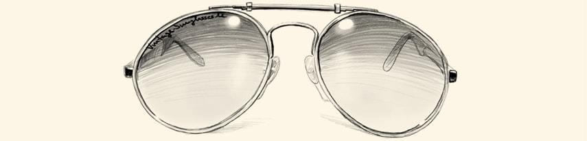 Bugattis klassische Tropfenform-Brillen au den 80ern