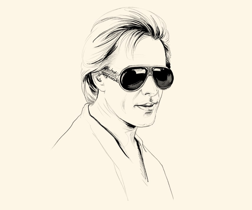 Don Johnson mit der "Miami Vice" Sonnenbrille - Carrera 5512