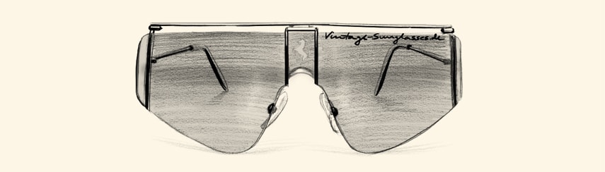 Ferrari F15 Einscheiben-Sonnenbrille für Männer