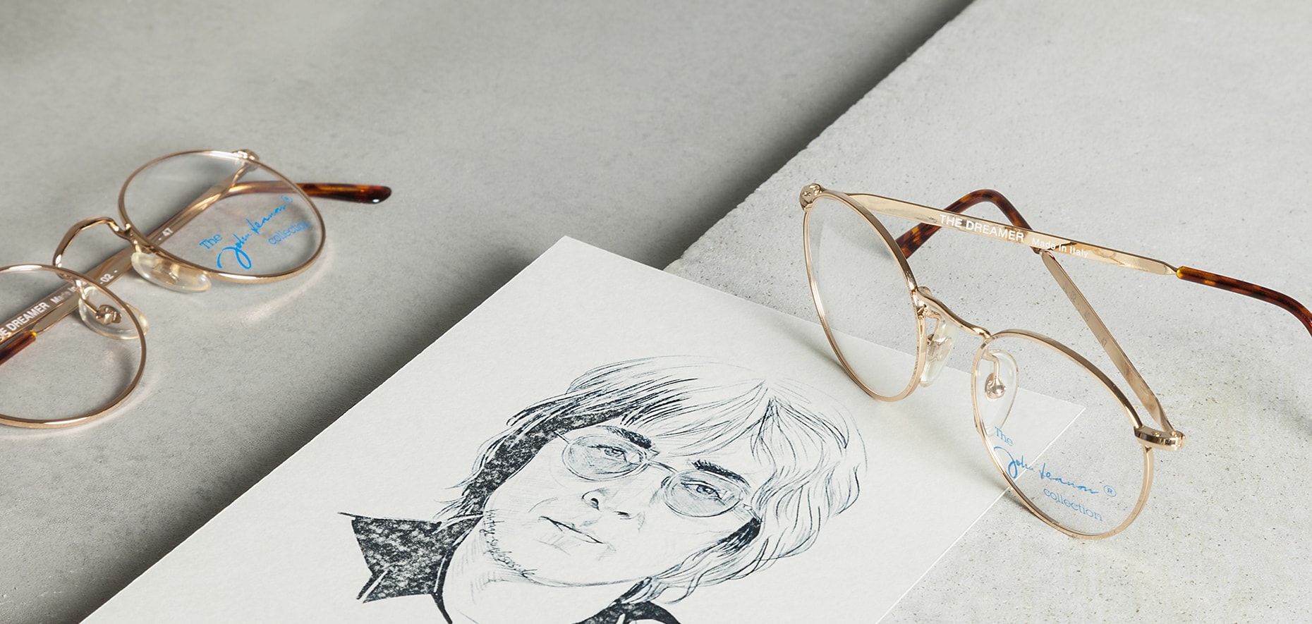 Runde Vintagebrillen der John Lennon Kollektion