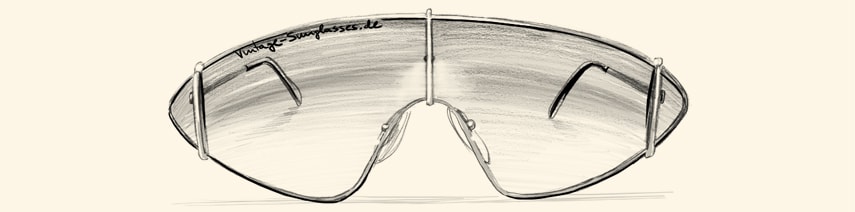Paloma Picasso Vintagebrille mit durchgehenden Gläsern