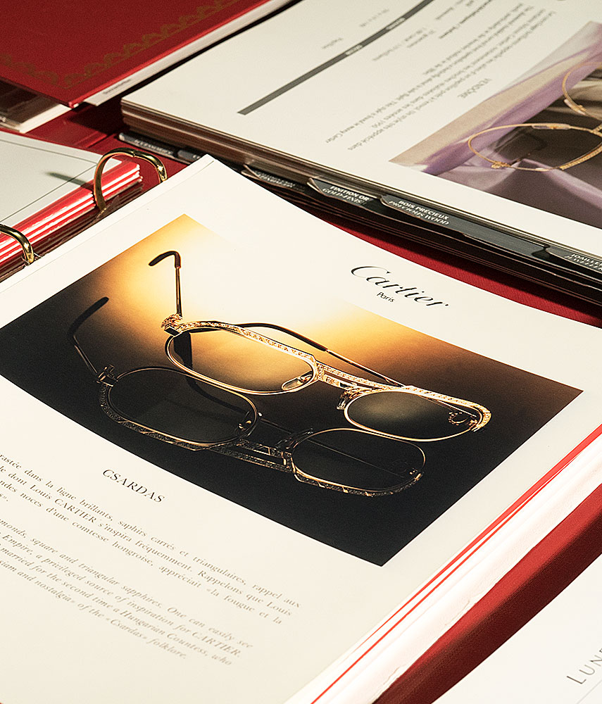 Cartier vergoldete Luxus Brillen und Sonnenbrillen