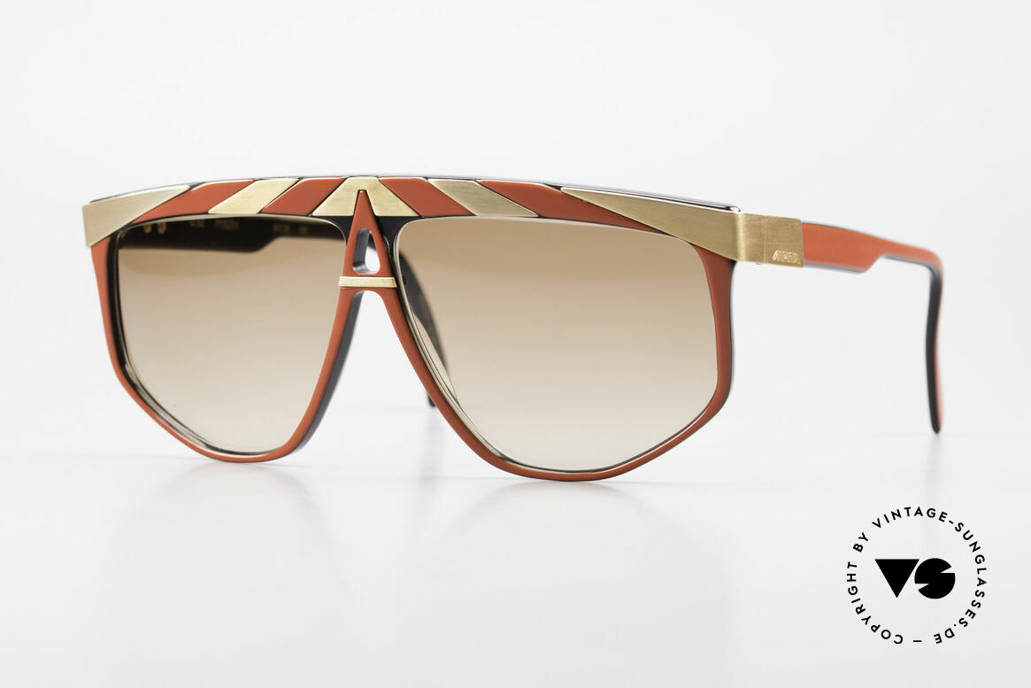 Alpina G82 Vintage Sonnenbrille 80er, außergewöhnliches Brillendesign in Farbe und Form, Passend für Herren und Damen