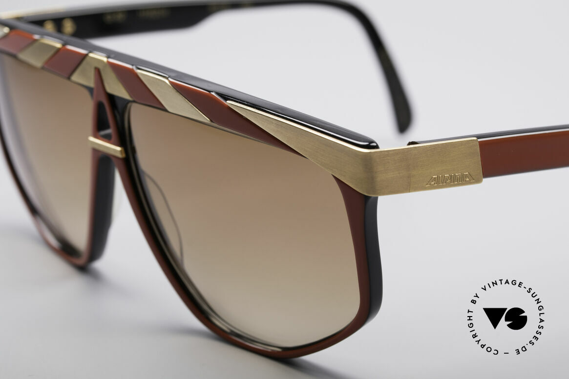 Alpina G82 Vintage Sonnenbrille 80er, Top-Qualität (24kt vergoldete Metall-Applikationen), Passend für Herren und Damen