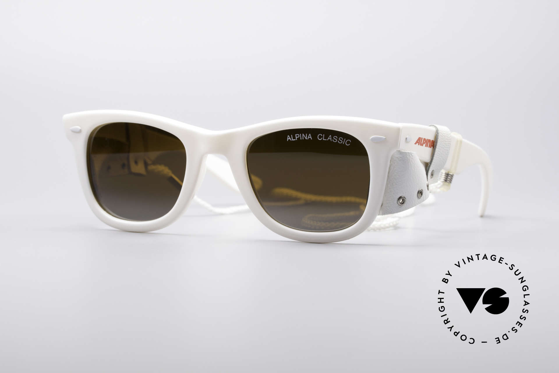 Lunettes De Soleil Vintage ALPINA Boogaloo 701 - Allemagne Années 80, Monture écaille/doré