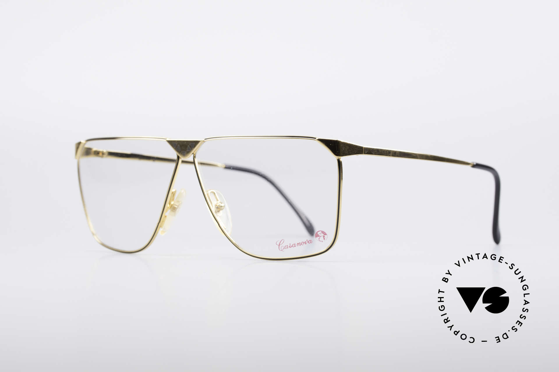 Casanova NM9 No Retro 80er Vintage Brille, vergoldete Metall-Fassung (damals selbstverständlich), Passend für Herren