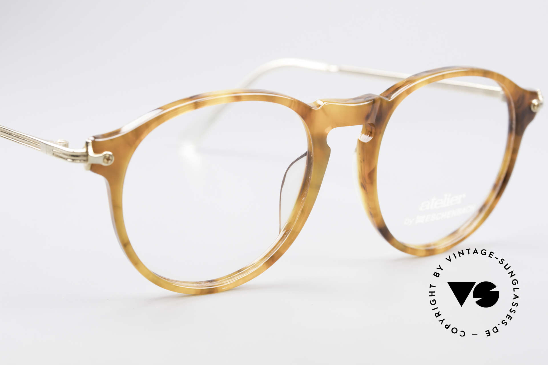 Lunettes Vintage Atelier By Eschenbach 8008 - Monture Cuivre Bariolé Ovale, Neuf Sans étiquette