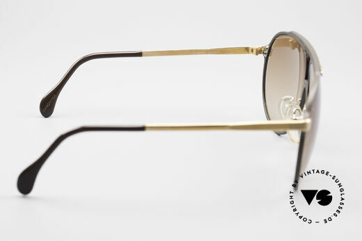 Alpina M1 West Germany Sonnenbrille, Fassung: braun-gold mit braunen Verlaufsgläsern, Passend für Herren und Damen