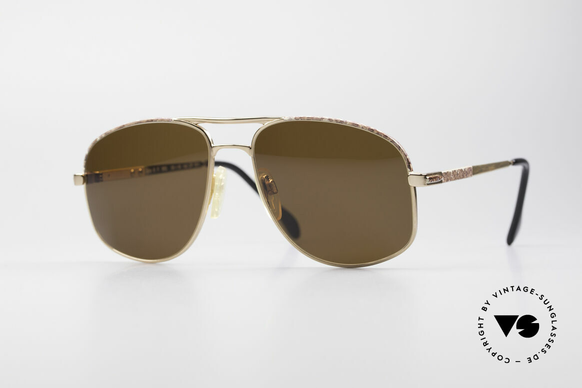 Zollitsch Cadre 8 18k Gold Plated Sonnenbrille, vintage GP Sonnenbrille von Zollitsch aus den 1980ern, Passend für Herren