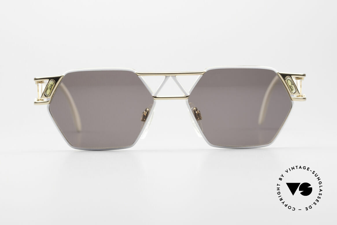 Cazal 960 Echte Designer Sonnenbrille, Steg und Bügel im Fachwerkstil, "Eiffelturm-Style", Passend für Herren und Damen
