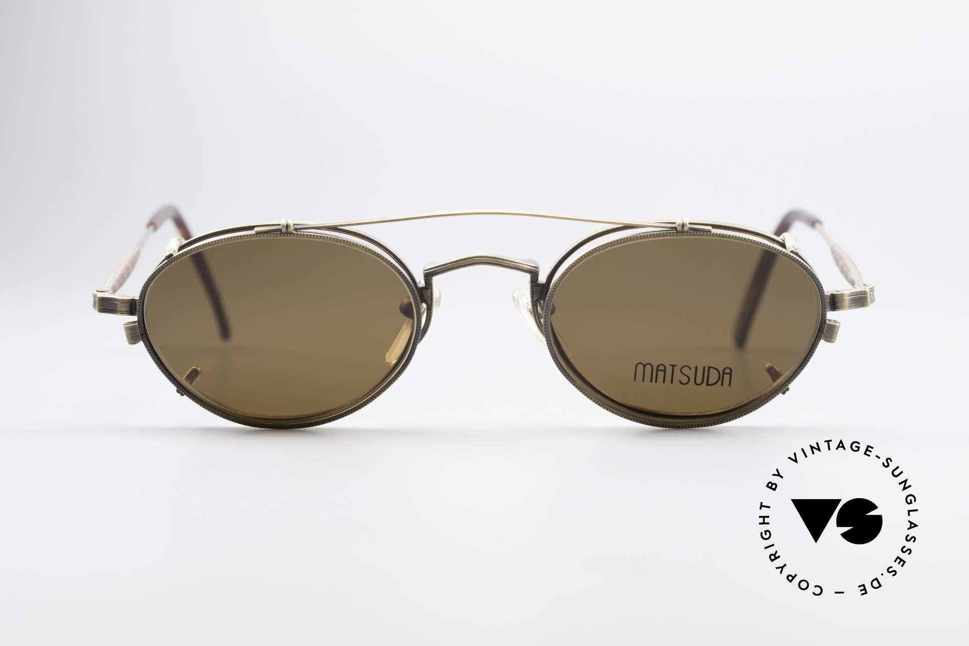 Matsuda 10102 Steampunk Vintage Brille, 'Steampunk-Sonnenbrille' der jap. 'Design-Manufaktur', Passend für Herren