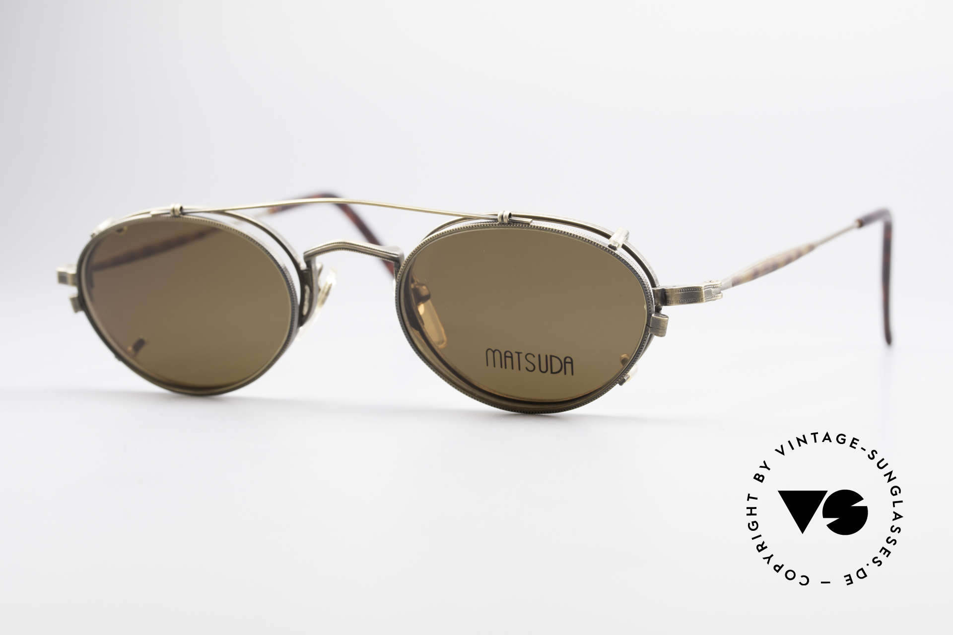 Matsuda 10102 Steampunk Vintage Brille, viele interessante Rahmendetails im "Retro-Futurismus", Passend für Herren