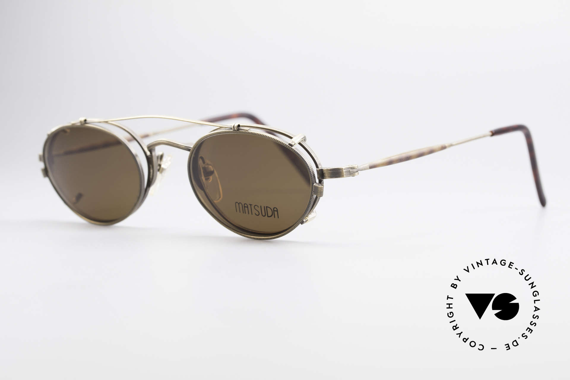Matsuda 10102 Steampunk Vintage Brille, also einer Sicht auf die Zukunft, aus einer früheren Zeit, Passend für Herren