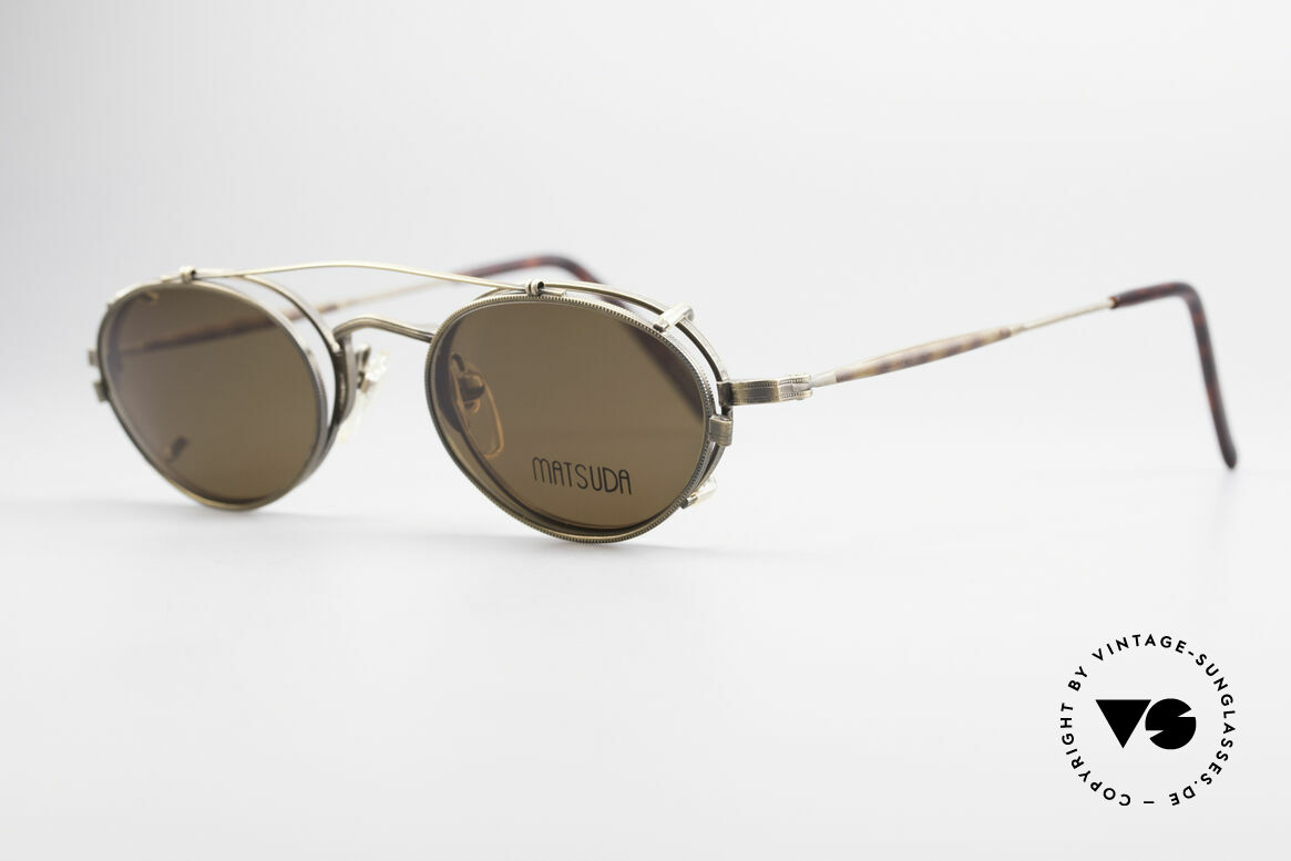 Matsuda 10102 Steampunk Vintage Brille, also einer Sicht auf die Zukunft, aus einer früheren Zeit, Passend für Herren