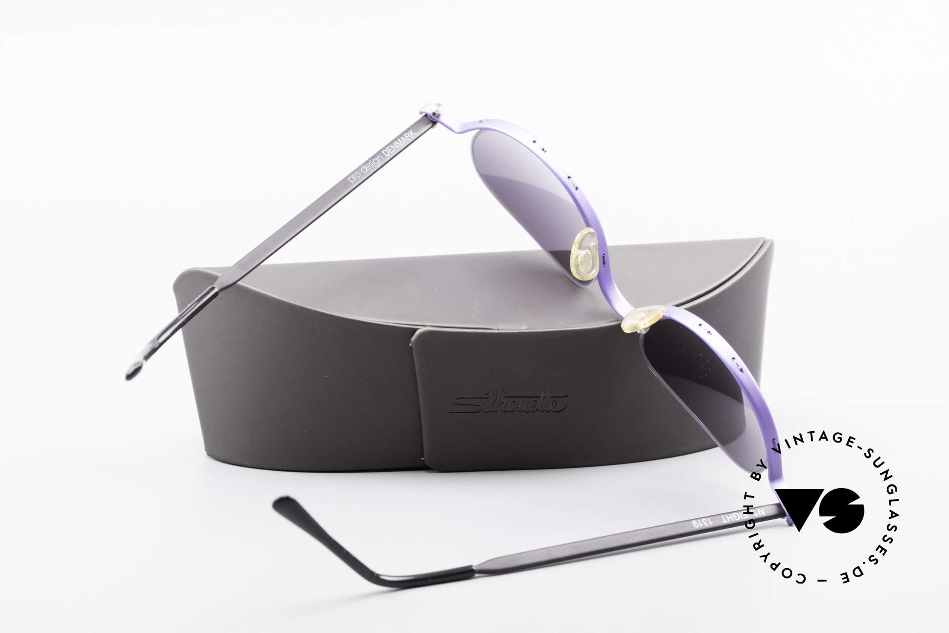 ProDesign No8 Gail Spence Design Brille, Gläser in grau-violett-Verlauf + Etui von Silhouette, Passend für Damen