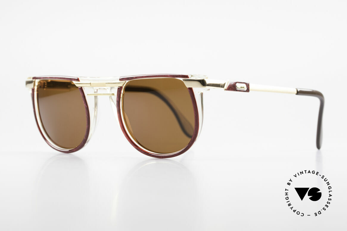 Cazal 647 90er Vintage Sonnenbrille, geniale Kombination v. Farben/Formen/Materialien, Passend für Herren und Damen