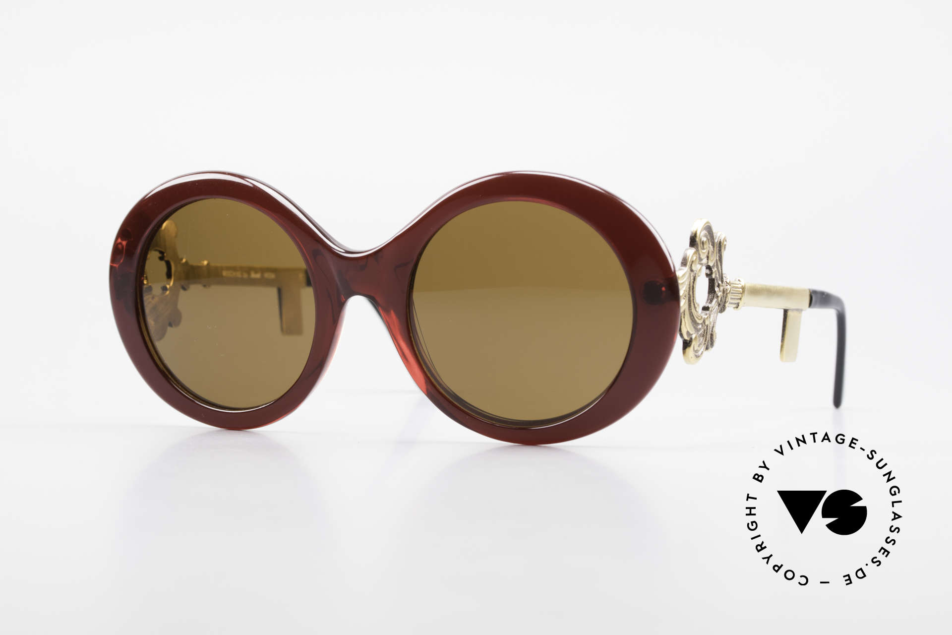 Moschino M254 Schüssel Sonnenbrille Antik, außergewöhnliche Moschino by Persol Sonnenbrille, Passend für Damen