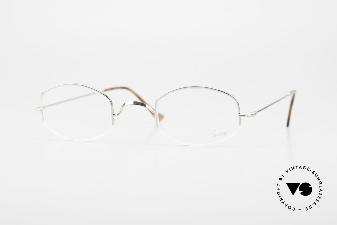 Lunor Classic Halb Randlose Vintage Brille, LUNOR = französisch für "Lunette d’Or" (Goldbrille), Passend für Herren und Damen