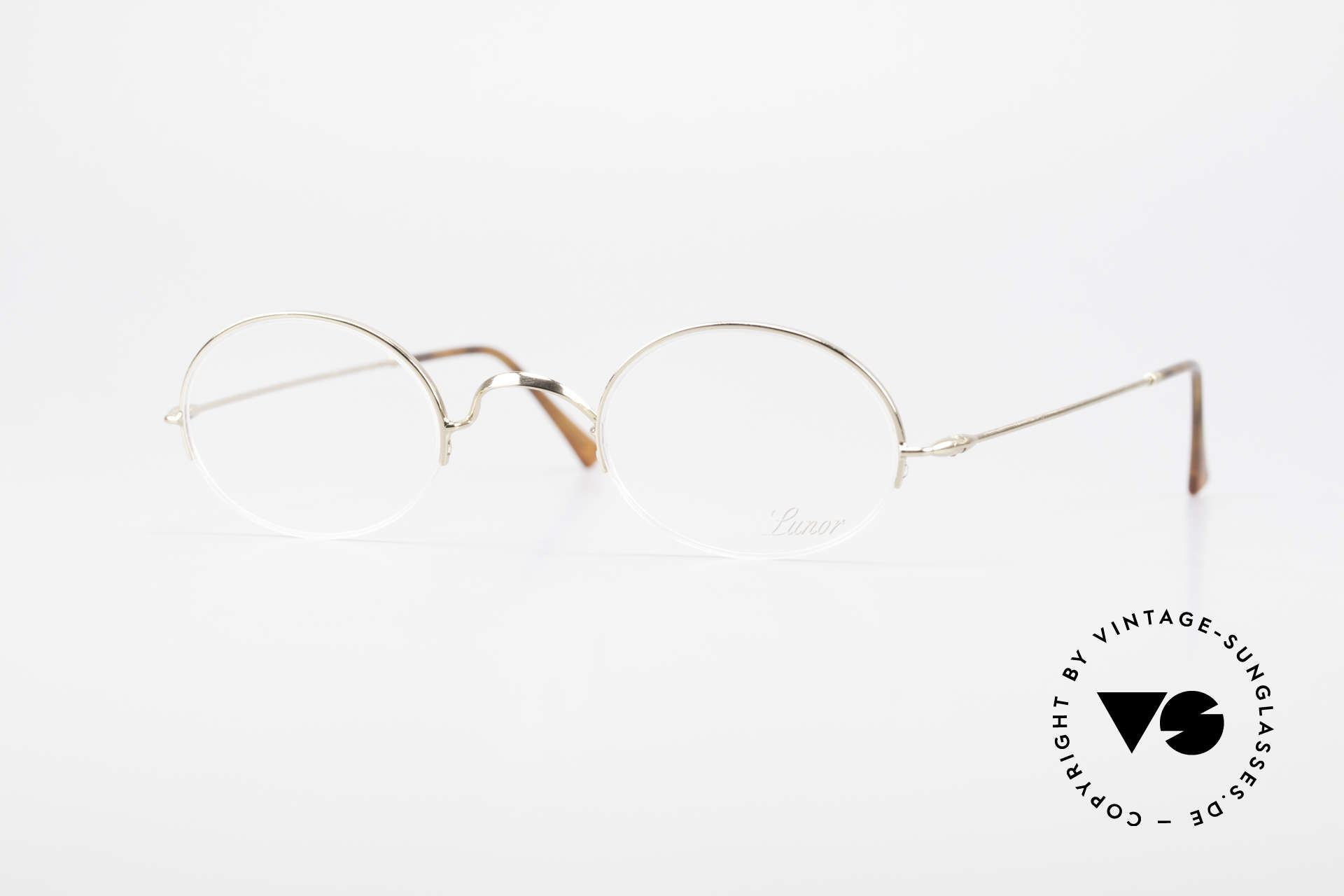 Brillen Lunor Classic Oval Halb Randlose Vintage Brille
