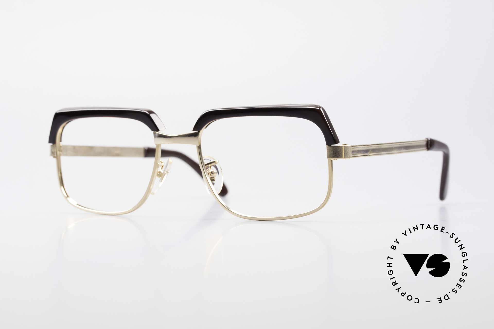 Selecta - Dalai Lama Gold Filled Kombibrille 70er, antike Kombi-Brille aus den frühen 70er Jahren; Original, Passend für Herren