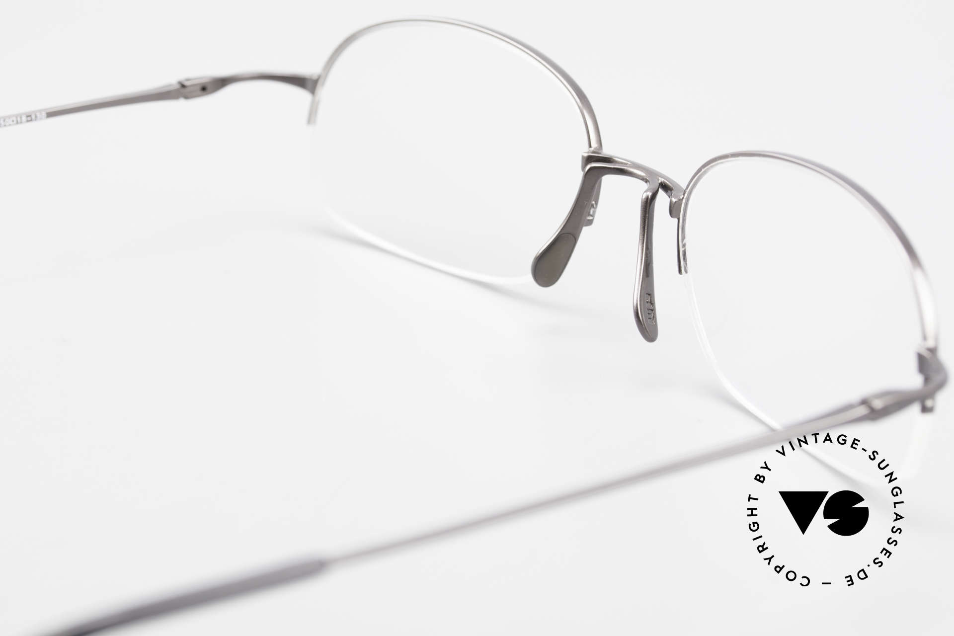 Damen Brillenfassung Halb Randlos - Metall Gestell Silber/Schwarz