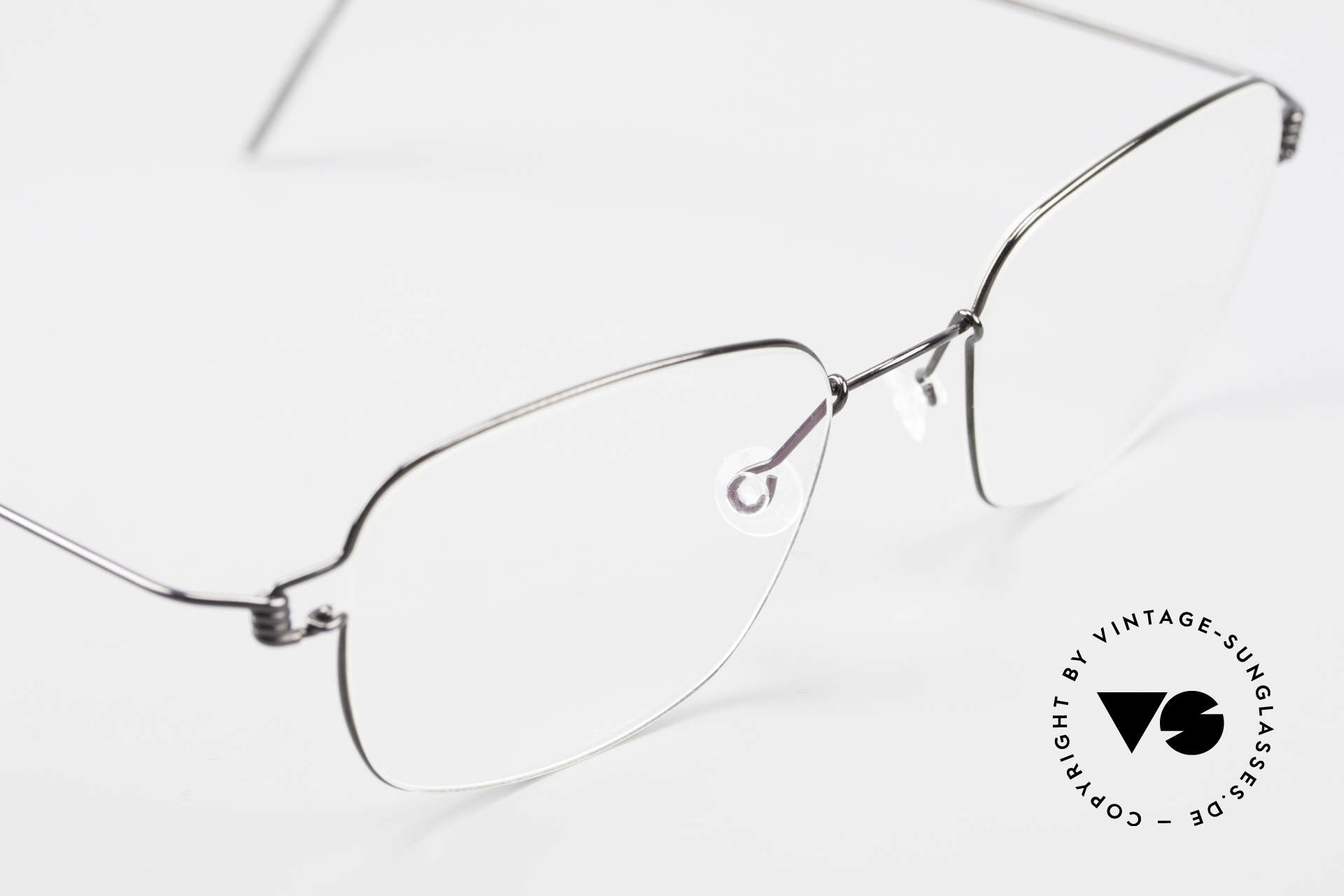 Brillen Lindberg Santi Air Titan Rim Klassische Titan Herrenbrille