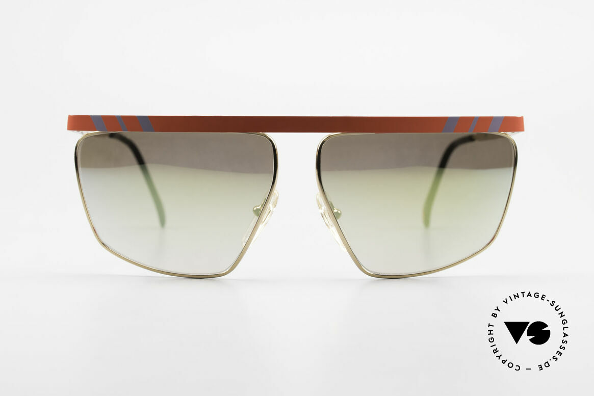 Casanova CN7 Luxus Sonnenbrille Verspiegelt, vergoldeter Rahmen mit Akzenten in Rot und Grau, Passend für Herren und Damen