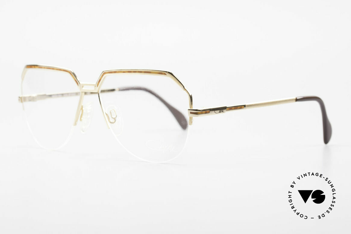 Cazal 732 Alte 80er West Germany Brille, halb rahmenlos und sehr angenehm zu tragen, Passend für Herren