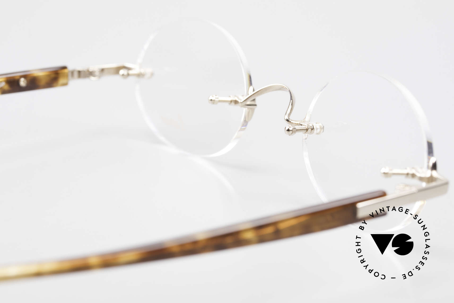 Brillen Lunor Classic Oval GP Randlos Brille Vergoldet Oval
