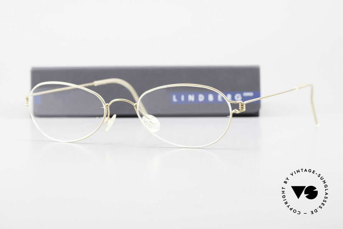 Lindberg Kari Air Titan Rim Ovale Titanium Brille Damen, so zeitlos, stilvoll und innovativ = Prädikat "VINTAGE", Passend für Damen