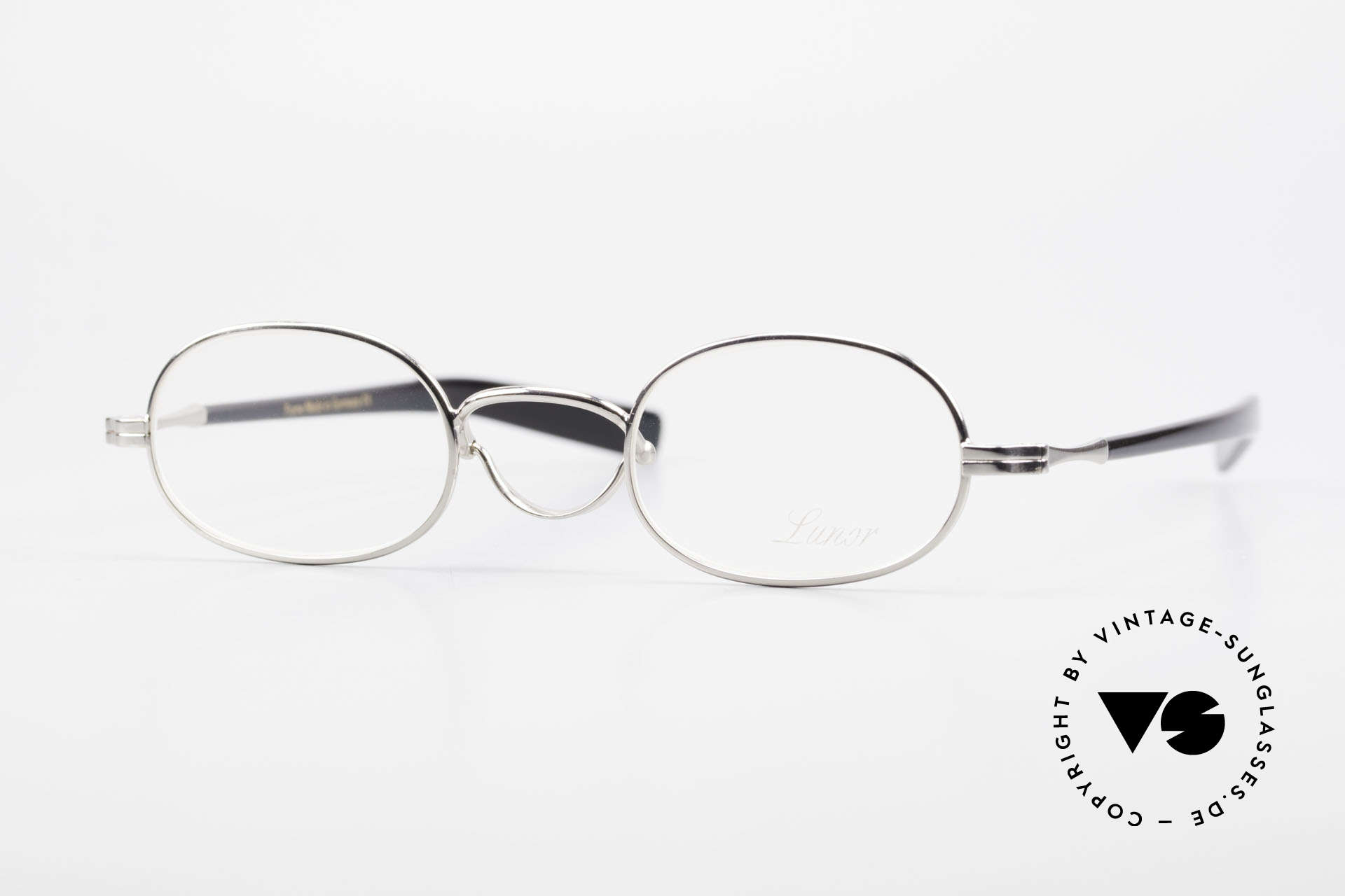 Lunor Swing A 36 Oval Vintage Brille Mit Schwenksteg, LUNOR = französisch für "Lunette d’Or" (Goldbrille), Passend für Herren und Damen