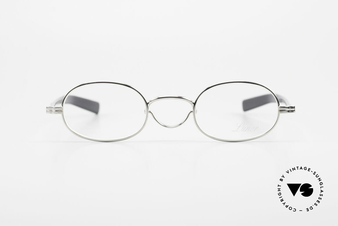 Lunor Swing A 36 Oval Vintage Brille Mit Schwenksteg, Brillendesign in Anlehnung an frühere Jahrhunderte, Passend für Herren und Damen