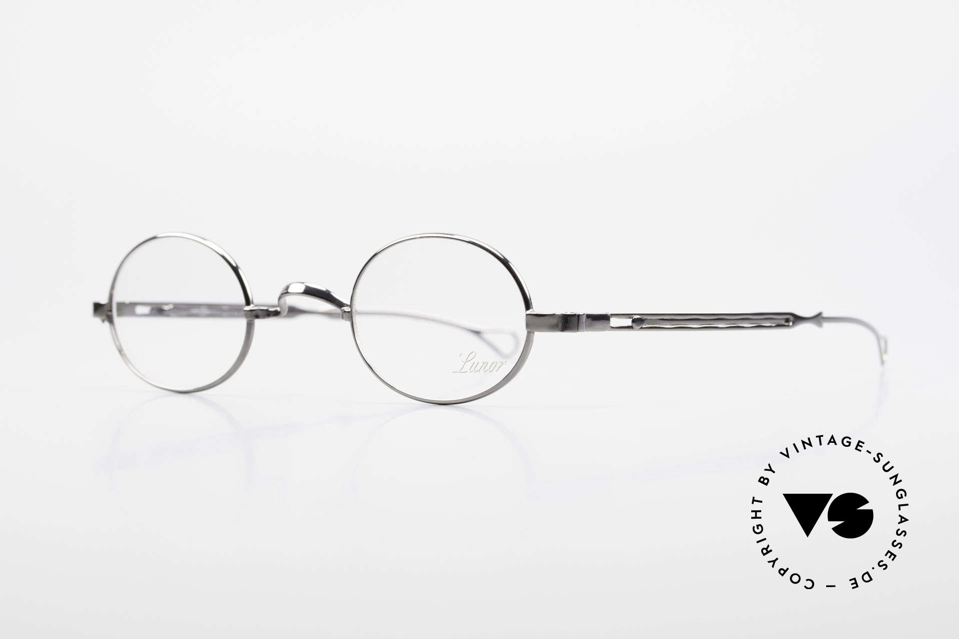 Lunor I 22 Telescopic Ovale Brille Schiebebügel, Brillendesign in Anlehnung an frühere Jahrhunderte, Passend für Herren und Damen