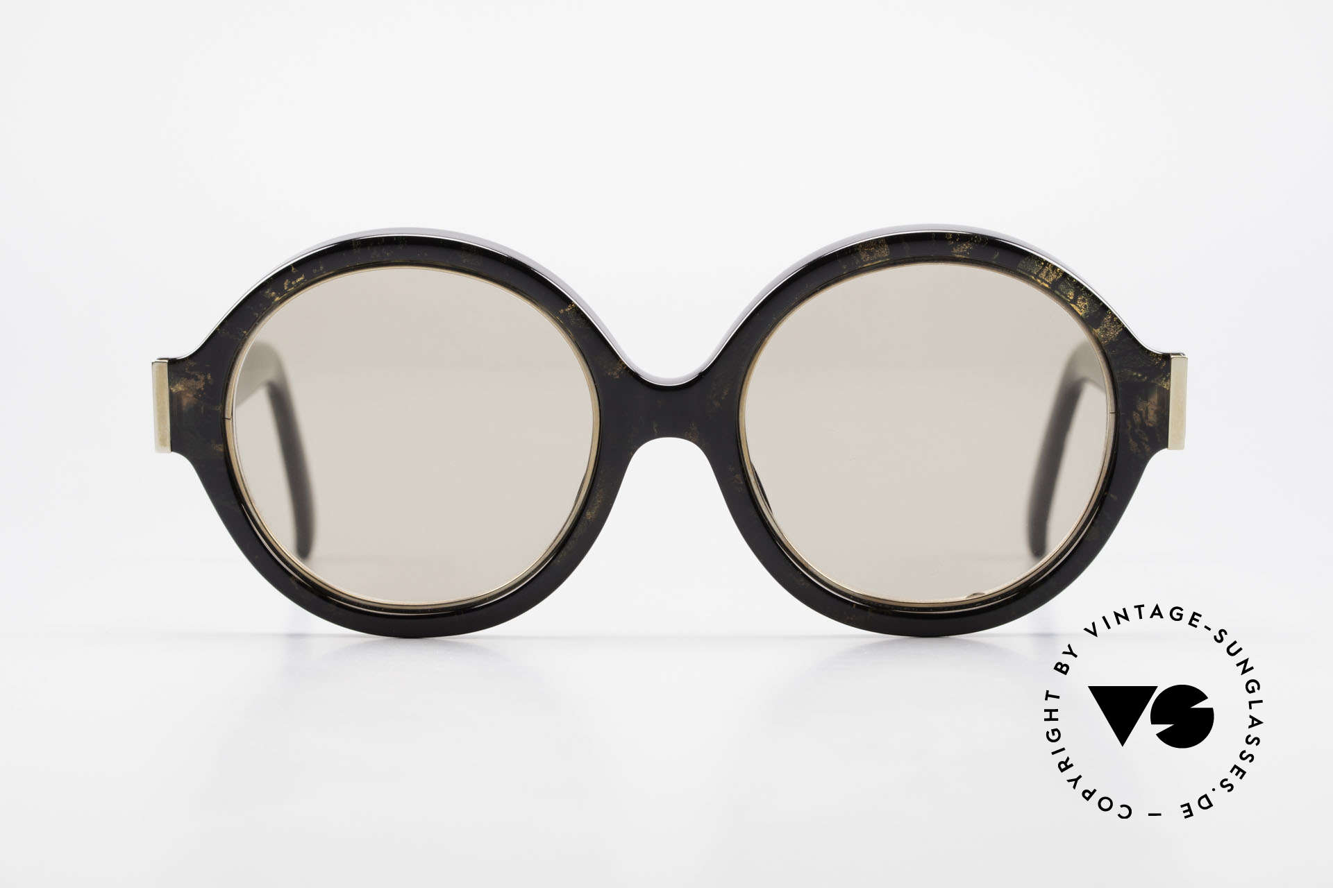 Christian Dior 2446 Runde Damen Sonnenbrille 80er, zauberhafte Farben und Muster dank Optyl-Material, Passend für Damen