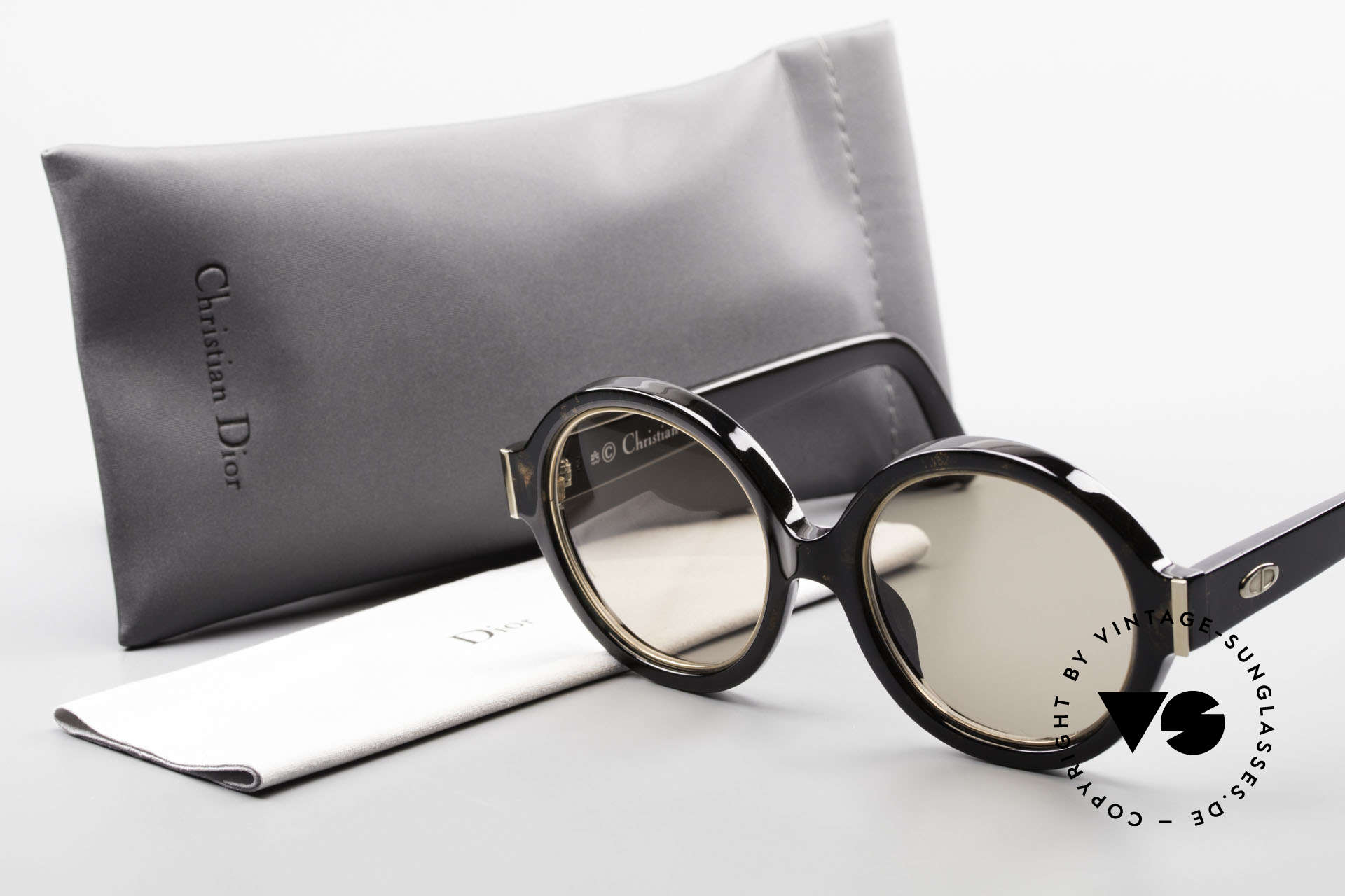 Christian Dior 2446 Runde Damen Sonnenbrille 80er, Größe: medium, Passend für Damen