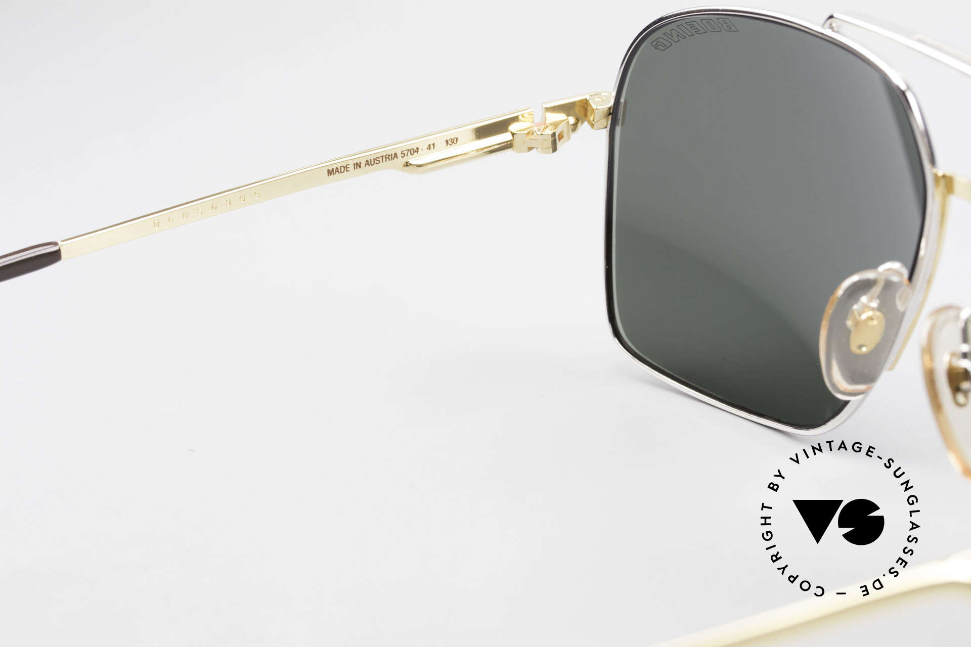 Sunglasses Vintage Vintage Sonnenbrille In Übergröße - Goldenes Rundgestell Mit Honiglinsen Für Retro-Look Sonnenbrille Gold - Foto 6