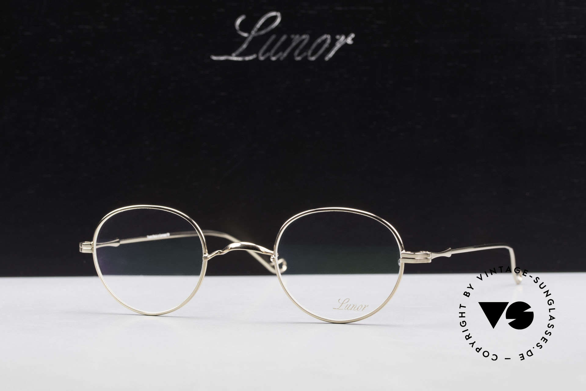 Lunor II 22 Lunor Brille Vergoldet Panto, Größe: medium, Passend für Herren und Damen