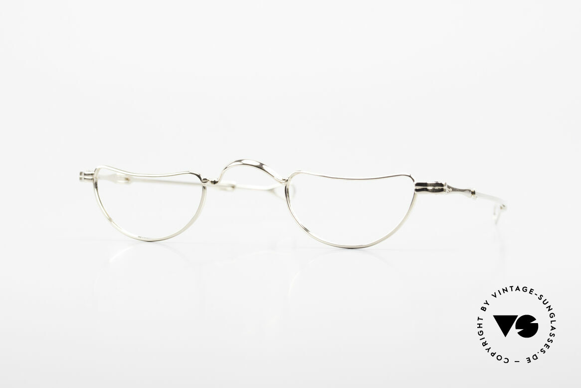 Lunor Goldbrille Echtgold Brille 16kt Lesebrille, Goldbrille aus der ersten Lunor Kollektion von 1991, Passend für Herren und Damen