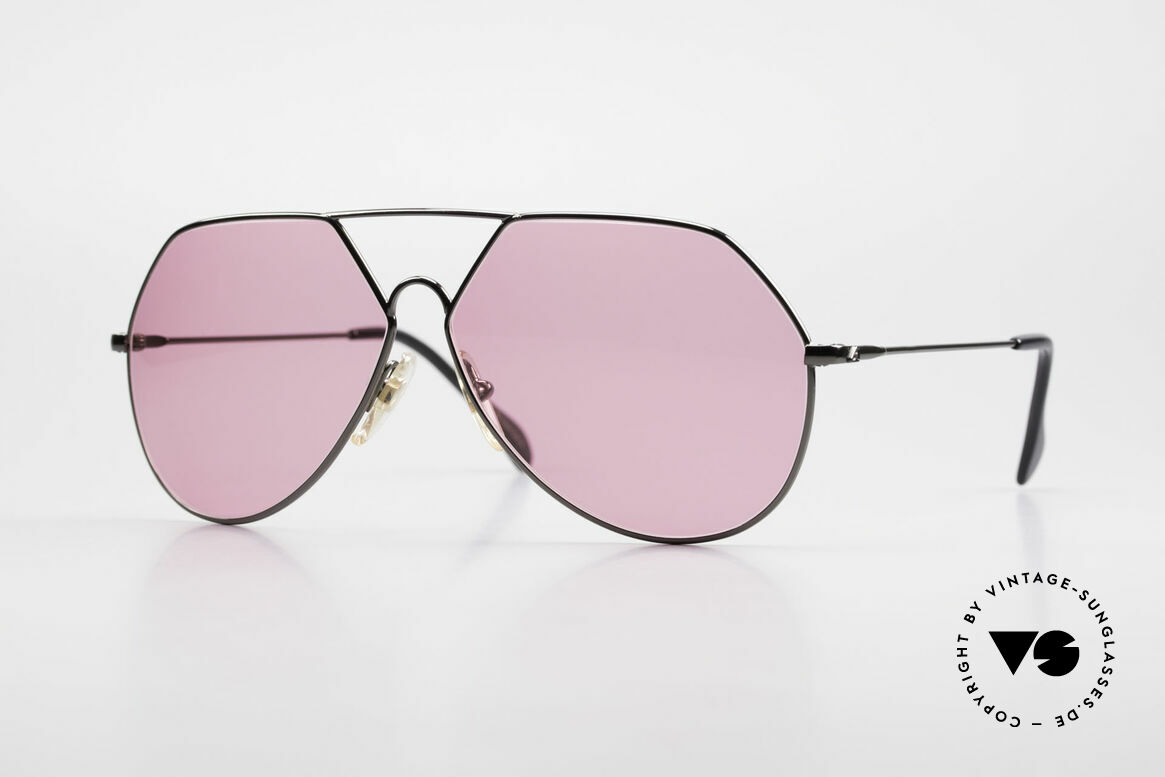 Alpina TR6 Alte 80er Aviator Brille Pink, sehr seltene alte ALPINA Sonnenbrille von 1986, Passend für Herren