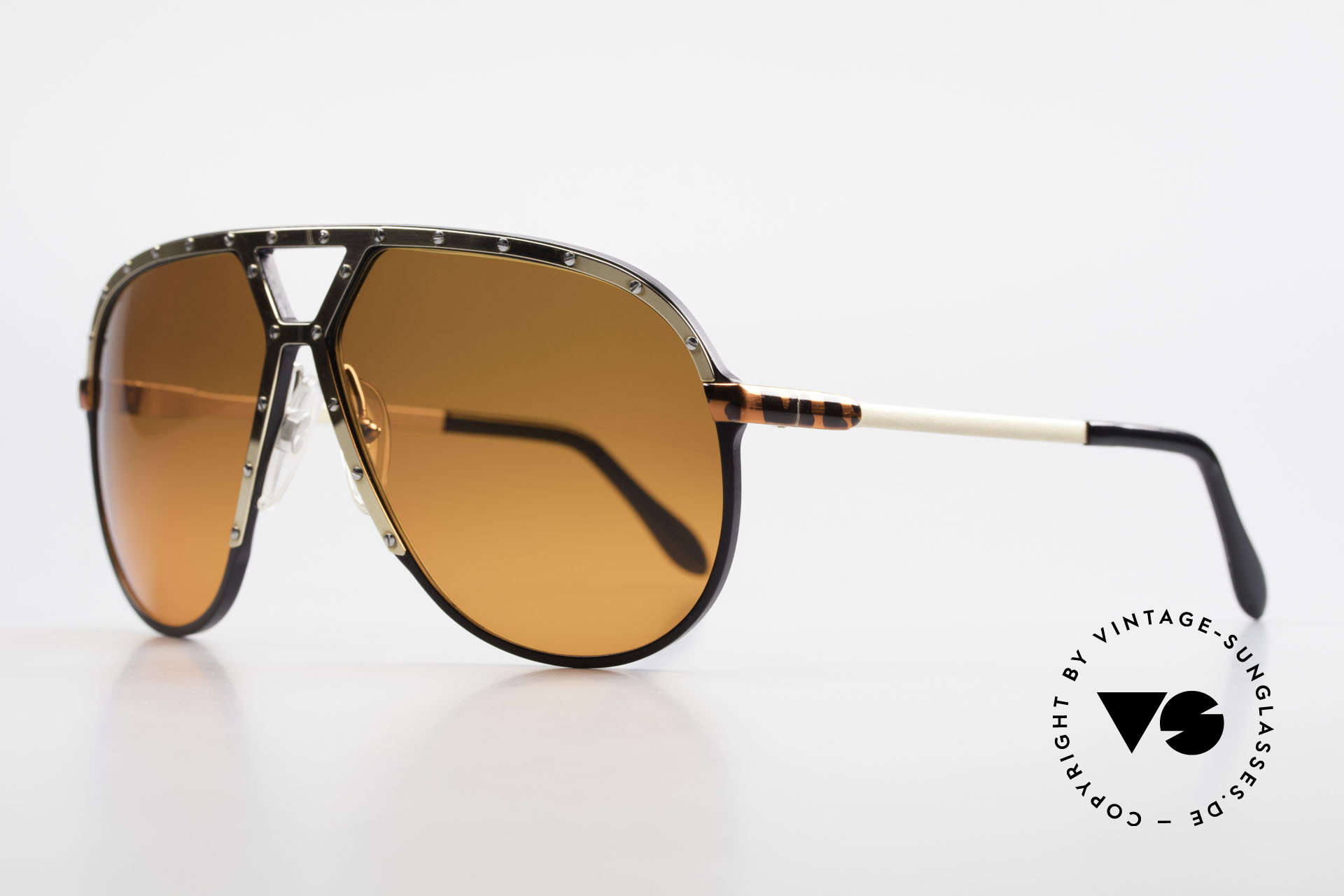 Alpina M1 80er Brille Customized Edition, mit kundenindividuellen Gläser in orange-Verlauf, Passend für Herren