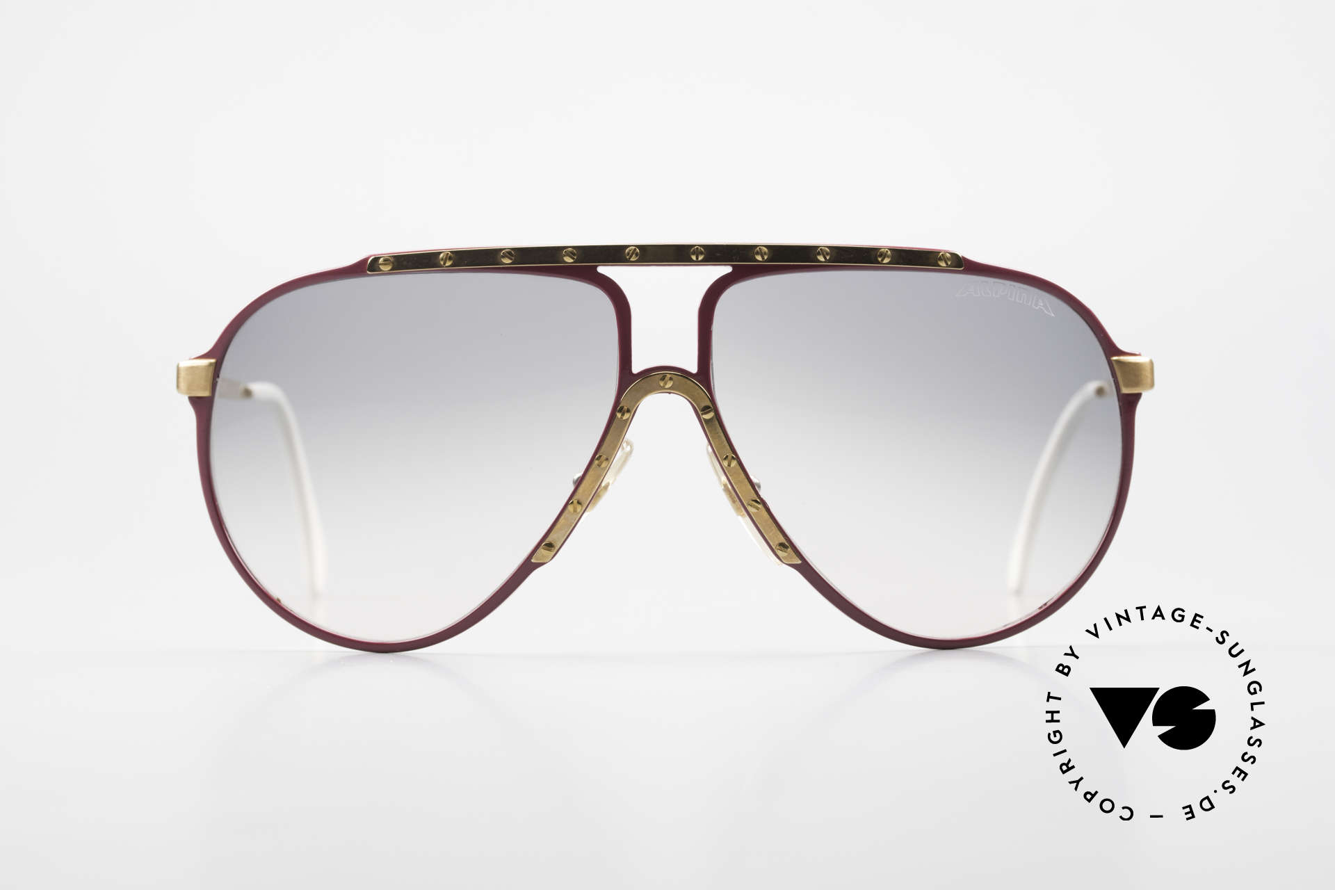 Alpina M1 80er Vintage Kultbrille Pink, die 80er KULT-Sonnenbrille mit den Schrauben, Passend für Damen