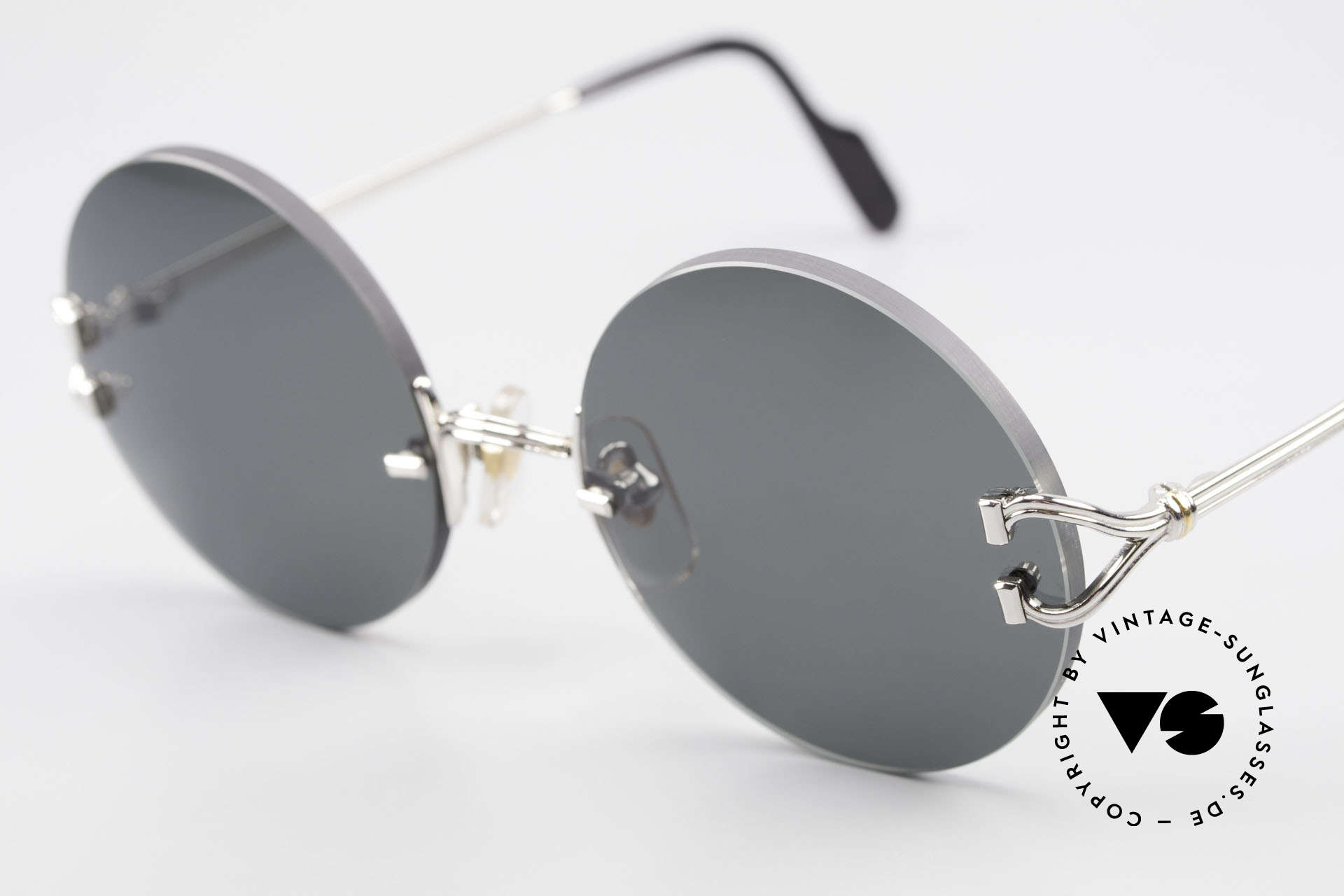 Cartier Madison Kleine Runde Randlose Brille, 2nd hand Modell im neuwertigen Zustand + Box, Passend für Herren und Damen
