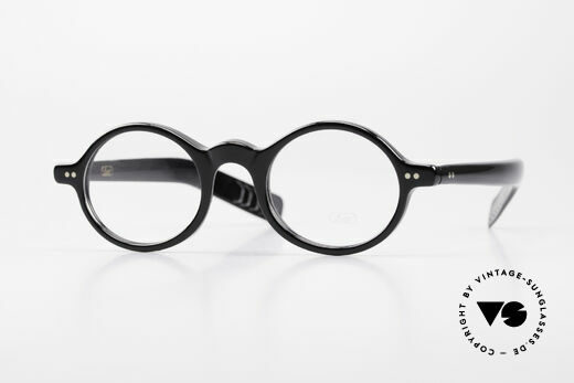 Lunor A52 Ovale Brille Schwarzes Acetat Details