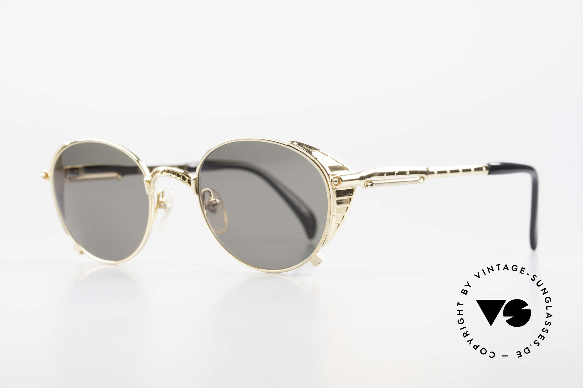 Jean Paul Gaultier 56-4174 Steampunk Sonnenbrille 90er, industrial Design oder auch "Steampunk-Brille", Passend für Herren und Damen