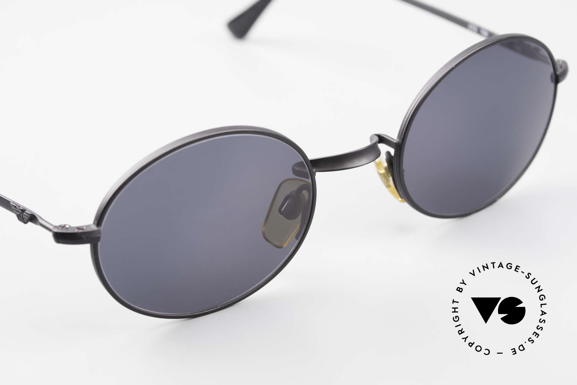 Giorgio Armani EA012 Ovale Vintage Sonnenbrille 90er, KEINE RETROBRILLE, sondern ein altes Original!, Passend für Herren und Damen