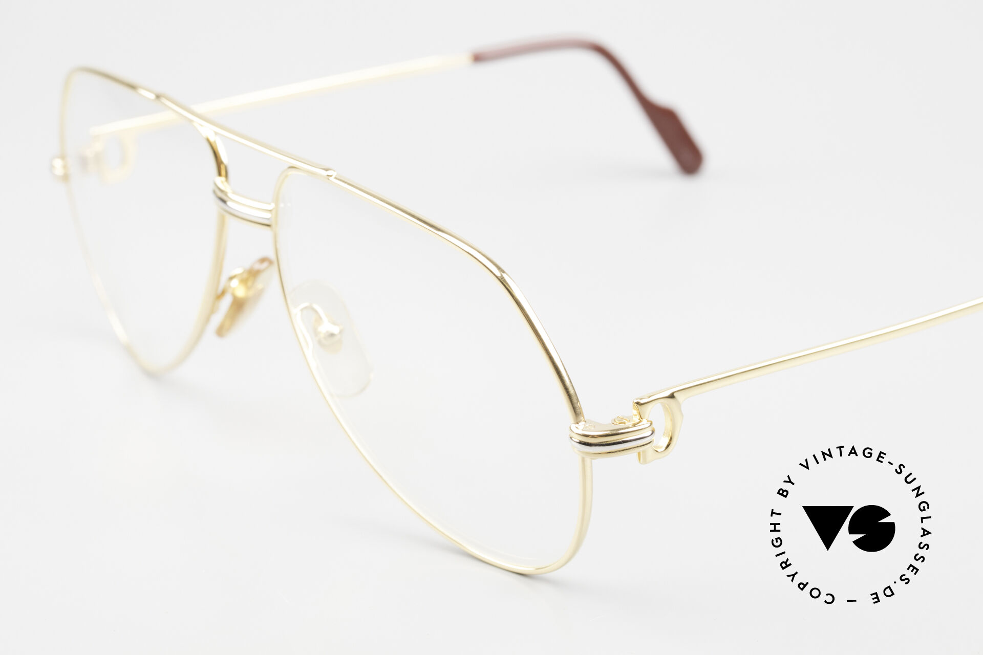 Brillen Cartier Vendome LC M Luxus Aviator Brille 22kt