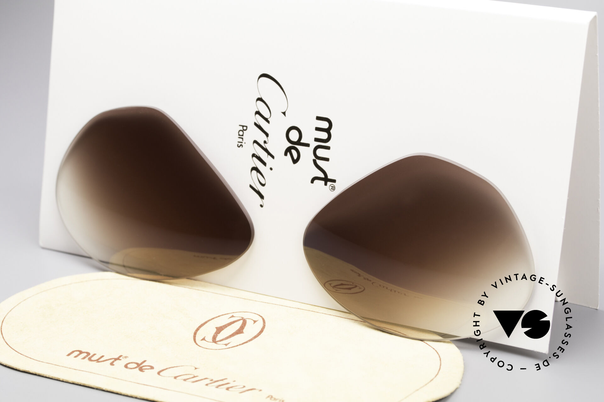 Sonnenbrillen Cartier Vendome Lenses L Sonnenglaser Braun Verlauf