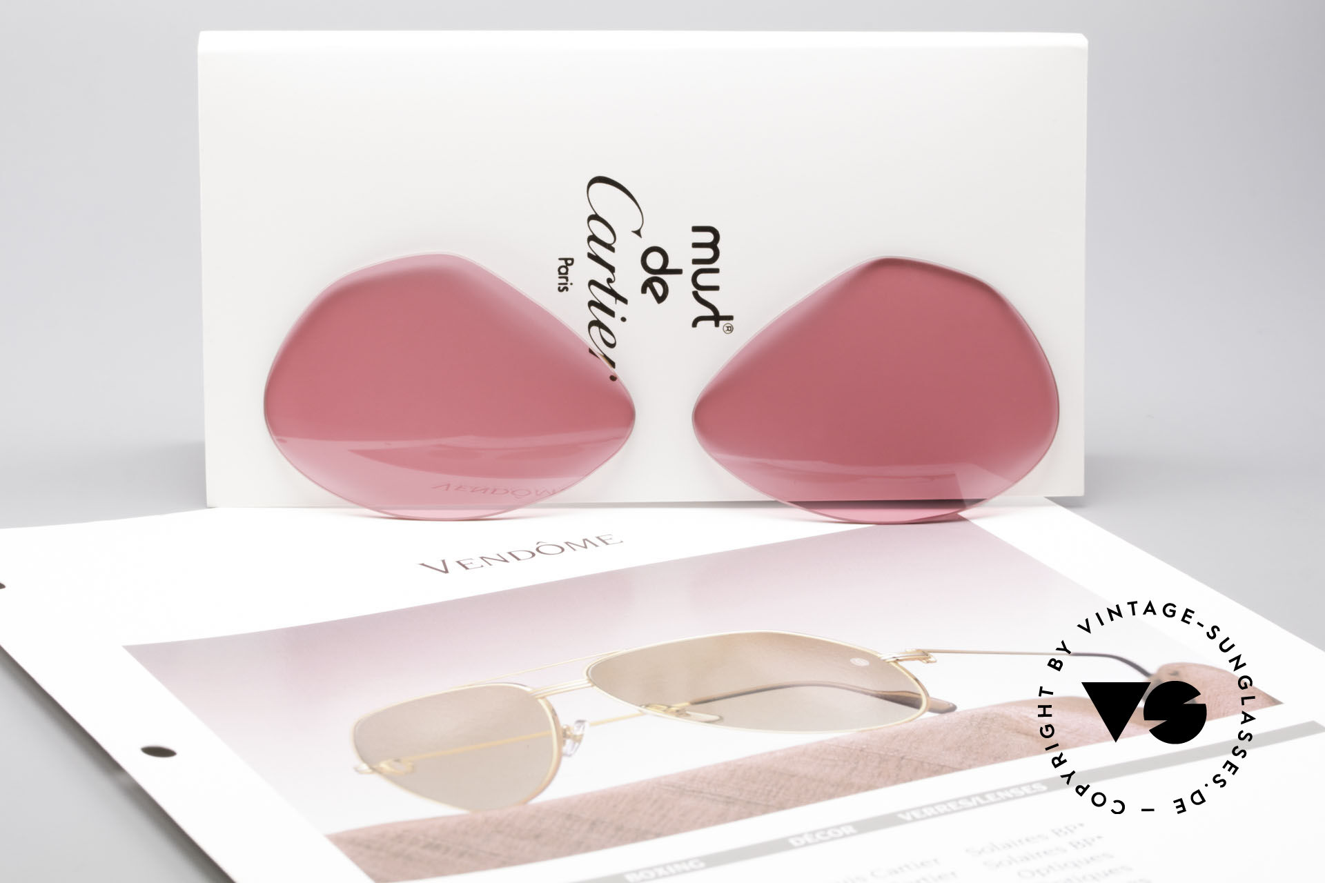 Sonnenbrillen Cartier Vendome Lenses L Sonnenglaser Pink