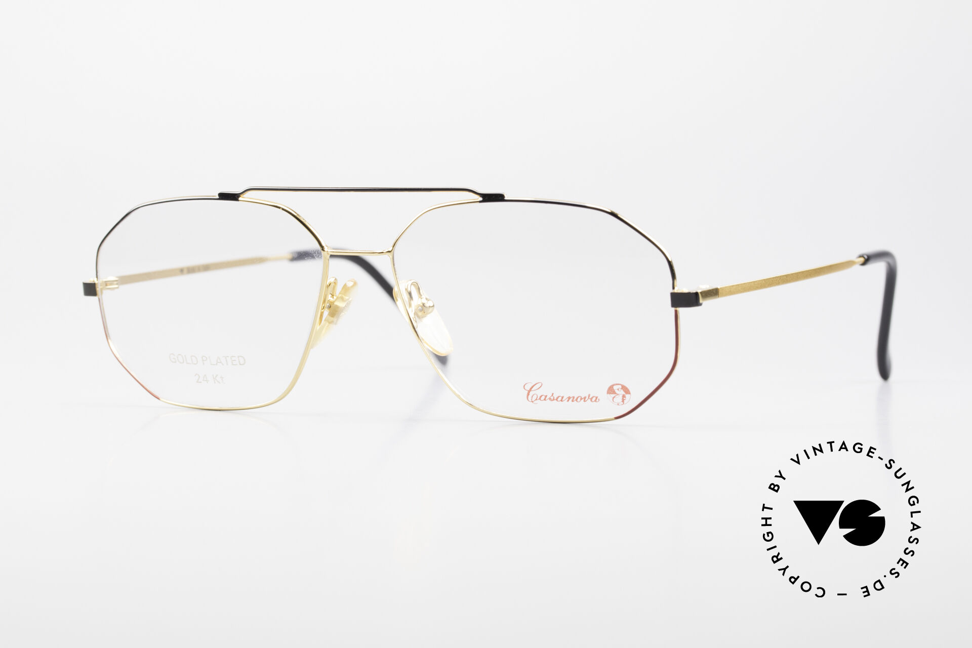 Brillen Casanova AC3 24KT Vergoldet Aviator Style